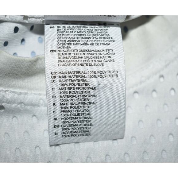 A8 ADIDAS BY STELLA McCARTNEY Stella Sport White Climate Mesh Shirt Top Size S - Picture 7 of 7